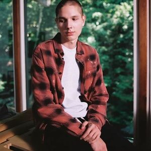 Large acid wash flannel